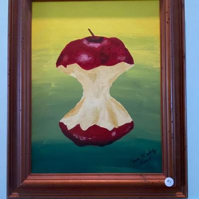 Original Tom Roddy Oil on Canvas Apple Core Painting