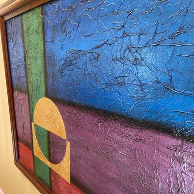 Framed Original Tom Roddy Abstract Oil on Canvas