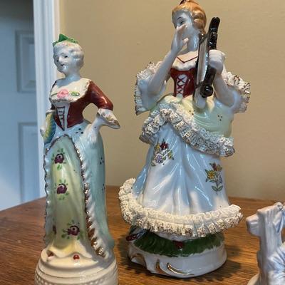 Set of Vintage Victorian Style Figurines
