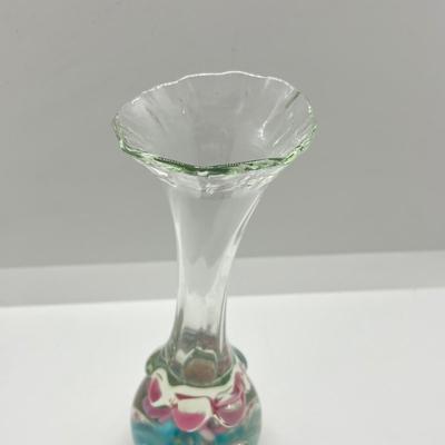 LOT 10K: Three Handblown Glass Bud Vases