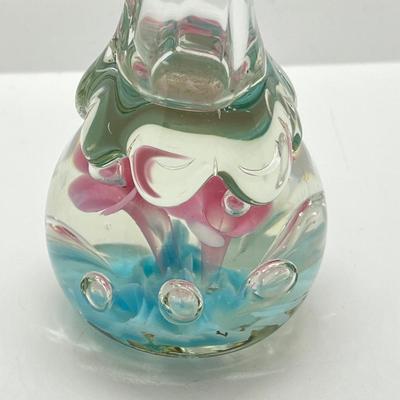 LOT 10K: Three Handblown Glass Bud Vases