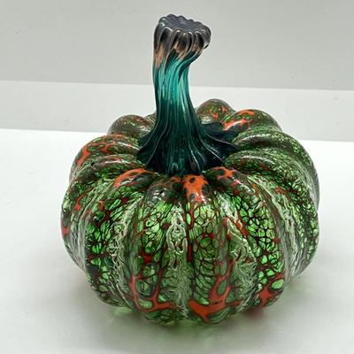 LOT 12K: Wheaton Glass Paperweights and Handblown Pumpkin