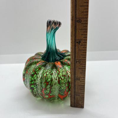 LOT 12K: Wheaton Glass Paperweights and Handblown Pumpkin