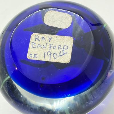 LOT 19K: Vintage Ray Banford Handblown Glass Paperweight
