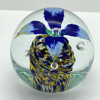 LOT 23K: Trio of Handblown Glass Paperweights