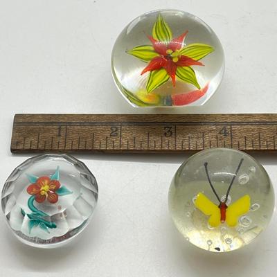 LOT 25K: Five Small Handblown Glass Paperweights