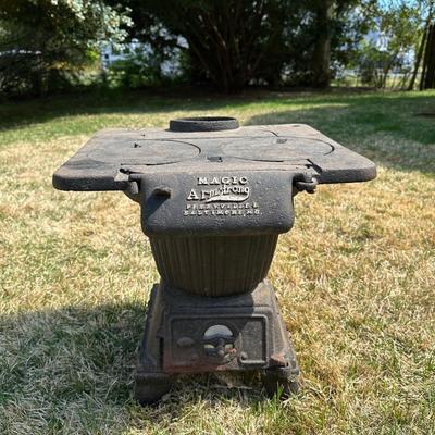 LOT 62P: Antique Cast Iron Magic Armstrong Wood Stove