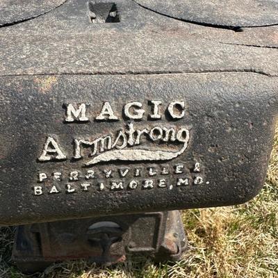 LOT 62P: Antique Cast Iron Magic Armstrong Wood Stove