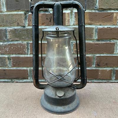 LOT 66P: 4 Vintage Dietz Glass Lanterns