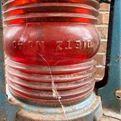 LOT 67P: Dietz # 40 Lantern w/ Original Red Glass & More Dietz Glass Lanterns