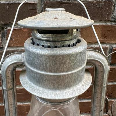 LOT 71P: Vintage Dressel W.T. Kirkman Champion Clear Glass Lantern, Dressel Lantern & More