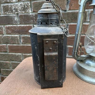 LOT 71P: Vintage Dressel W.T. Kirkman Champion Clear Glass Lantern, Dressel Lantern & More