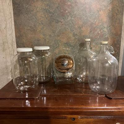 GLASS JARS AND JUGS