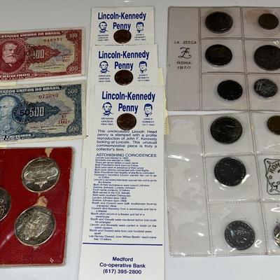 Foreign & Domestic Paper Money & Coins Papal ?/Vatican