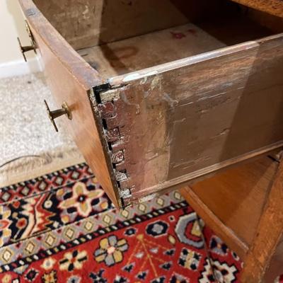Antique Tiger Oak 2 over 1 Dresser