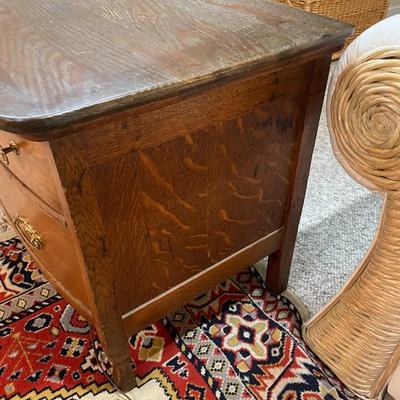Antique Tiger Oak 2 over 1 Dresser