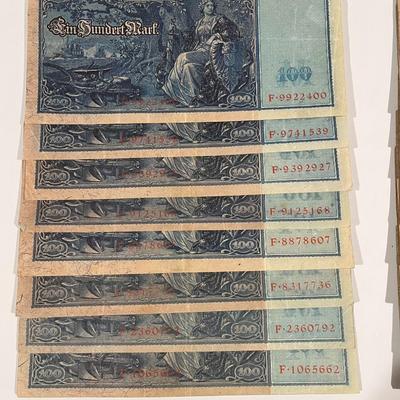 Foreign Reich Bank Notes 1910 Marks