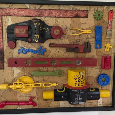 Original Tom Roddy Mixed Media Folk Art