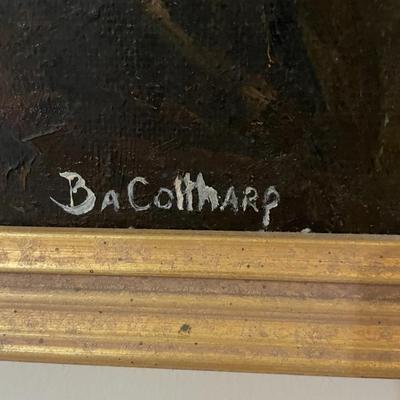 Framed Oil on Canvas Painting, Signed BA Coltharp