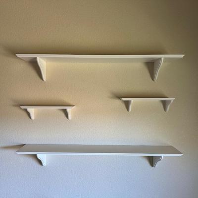 4 FLOATING WALL SHELVES