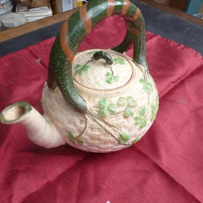 Japanese Porcelain Irish Shamrock Design Tea Pot