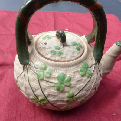 Japanese Porcelain Irish Shamrock Design Tea Pot