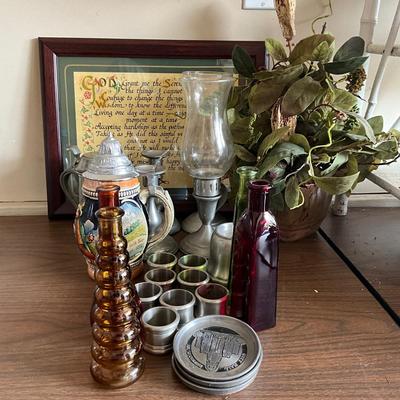 G344 Assorted Decorative Items with Pewter