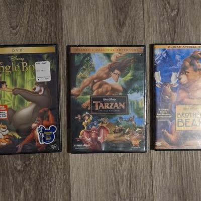 Disney Dvds - The Jungle Book, Tarzan, and Brother Bear