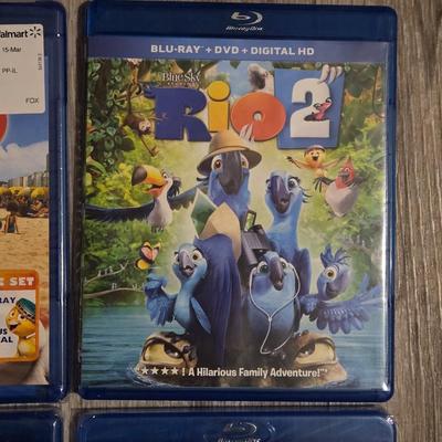 Rio 1 &2, Angry Birds, and Happy Feet 1 & 2 Blu-Rays