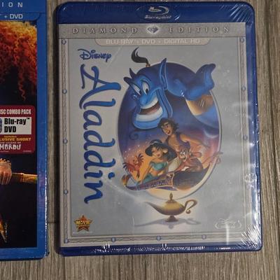 Disney Blu-Rays- Aladdin, Brave, and Frozen