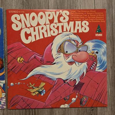 Vintage Children's Records - Happy Birthday & Snoopy's Christmas