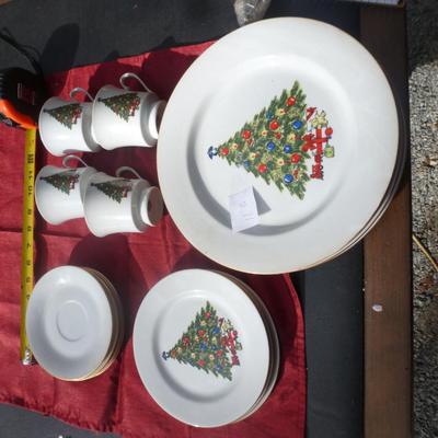 Collection of Home Decor- China Set, Glassware, Serving Plates, Candle Snuffer