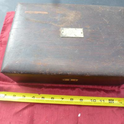 Wooden Victorian Pencil Box
