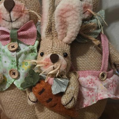 Burlap Bunny Family by Hanna's Handiworks