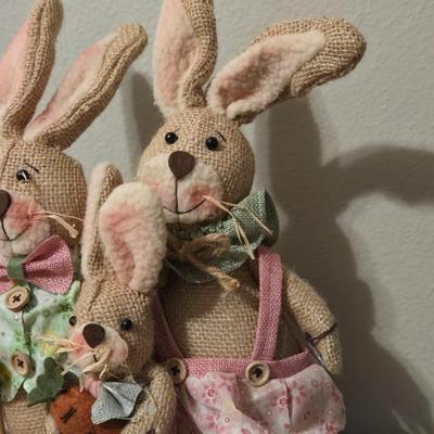 Burlap Bunny Family by Hanna's Handiworks