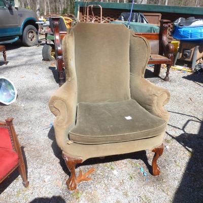 Upholstered Chippendale Style Chair