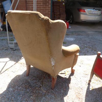 Upholstered Chippendale Style Chair