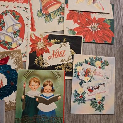 Christmas Cards Lot including a Box of Vintage Cards