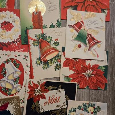 Christmas Cards Lot including a Box of Vintage Cards