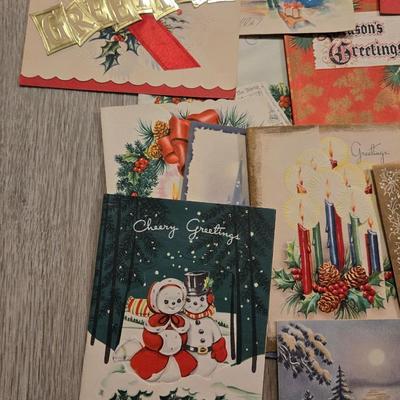 Christmas Cards Lot including a Box of Vintage Cards