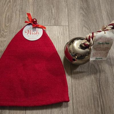 New Hallmark "Wish" Elf Hat and North Pole Bell