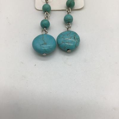 Turquoise dangle earrings fashion jewelry