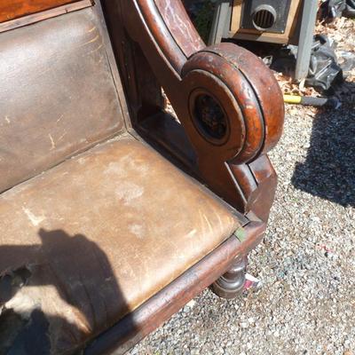 Antique Victorian Railway Station Bench- Approx 81" Long, 42" Tall