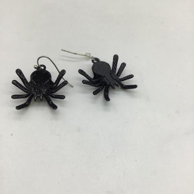 Black spider earrings