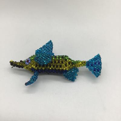 Beaded fish pin