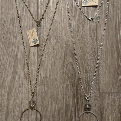 (2) New Jane Marie Necklaces - Gold and Silver Tone