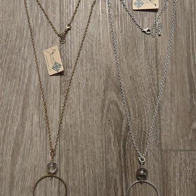 (2) New Jane Marie Necklaces - Gold and Silver Tone