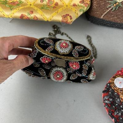 1343 Purse Lot Beaded Floral Fun