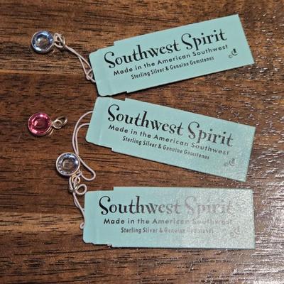 New Southwest Spirit Sterling & Gemstone Pendants or Charms 7mm