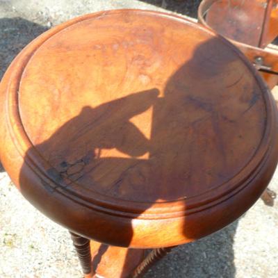 Vintage Wooden Barley Twist Plant Stand- Approx 39 1/2" Tall